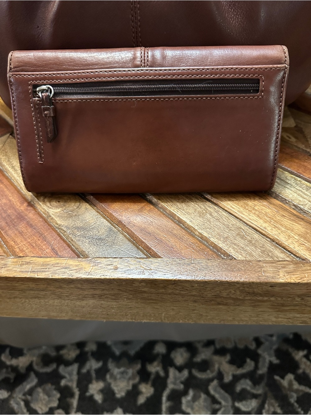 Coach Brown Leather Shoulder Hobo Bag with Matching Wallet - Picture 11 of 15